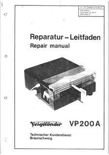 Voigtlander VP 200 manual. Camera Instructions.